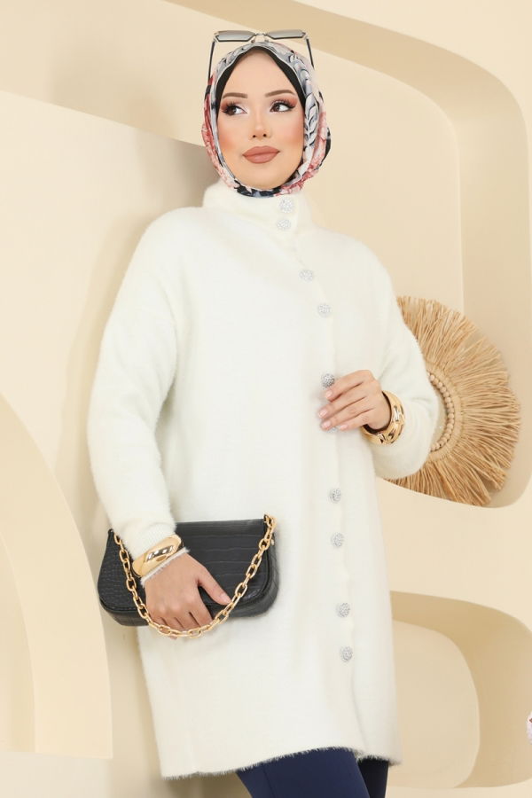 Modaselvim Cardigan/Vest Cardigan 2447UZ662 Ecru