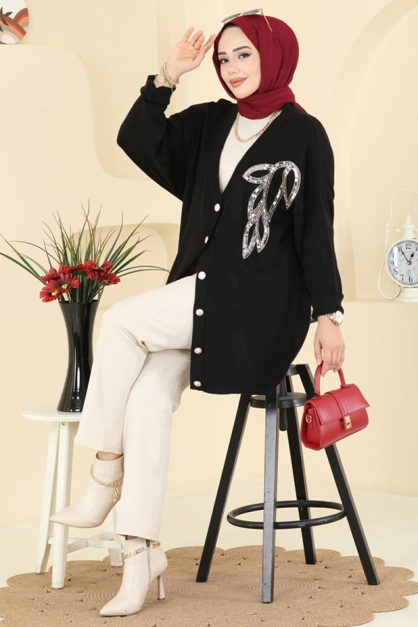 Modaselvim Cardigan/Vest Cardigan 2502UZ662 Black