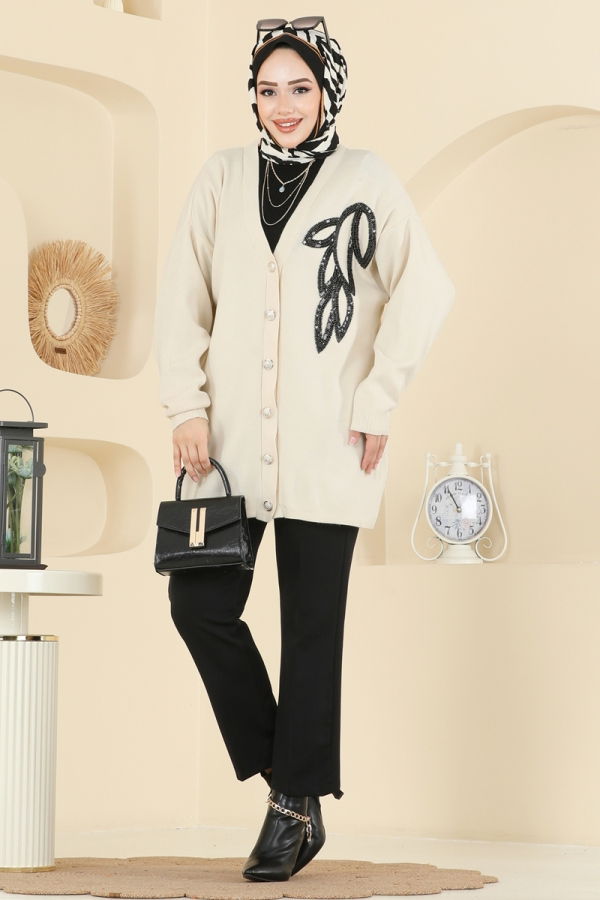Modaselvim Cardigan/Vest Cardigan 2502UZ662 Stone