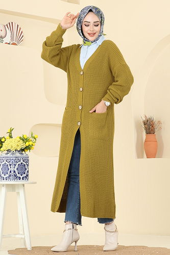 moda selvim Cardigan 2729AYD574 Acid - Thumbnail