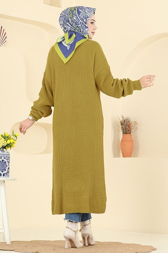 moda selvim سترة خفيفة فسفوري 2729AYD574 - Thumbnail