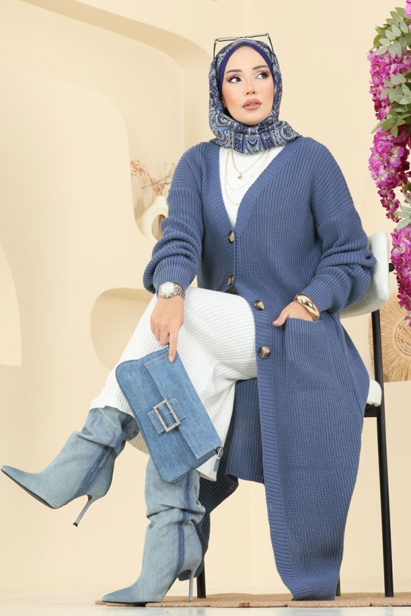 Modaselvim Cardigan/Vest Cardigan 2729AYD574 Indigo