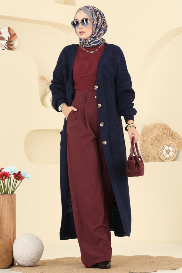 Modaselvim Cardigan/Vest Cardigan 2729AYD574 Navy Blue