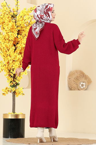 moda selvim Cardigan 2729AYD574 Red - Thumbnail