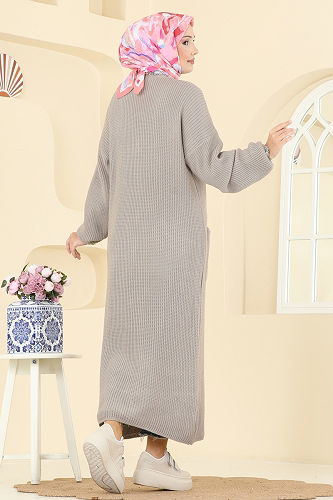 moda selvim سترة خفيفة بيج 2729AYD574 - Thumbnail