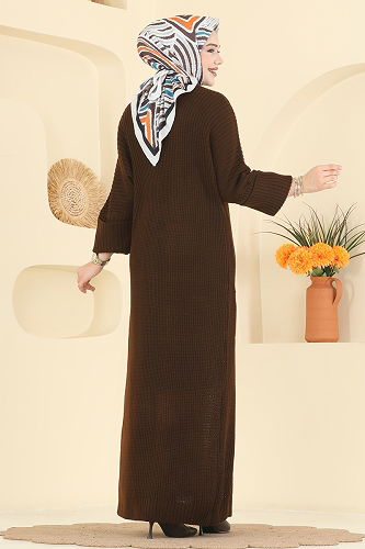 moda selvim Cardigan 2766AYD574 Brown - Thumbnail