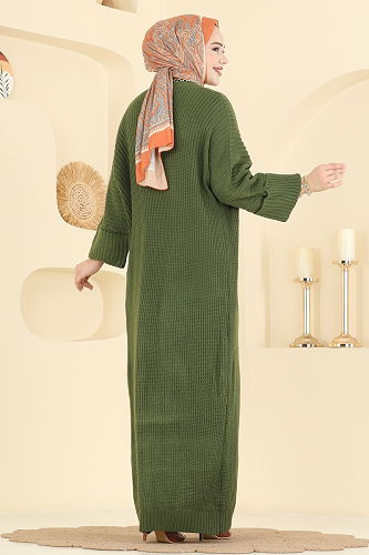 moda selvim سترة خفيفة اخضر عفني 2766AYD574 - Thumbnail