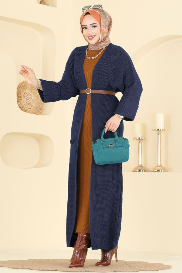 Modaselvim Cardigan/Vest Cardigan 2766AYD574 Navy Blue