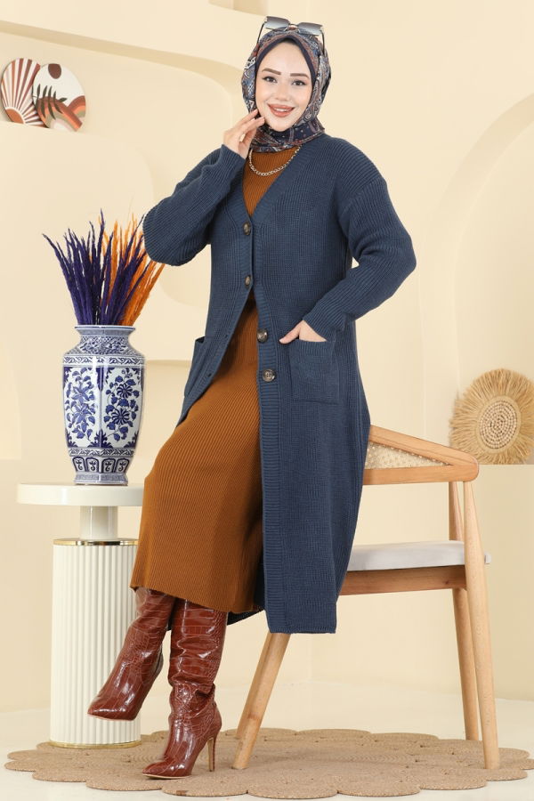 Modaselvim Cardigan/Vest Cardigan 2892BRZ597 Indigo