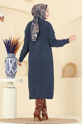 moda selvim سترة خفيفة ازرق 2892BRZ597 - Thumbnail