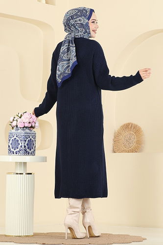 moda selvim Cardigan 2892BRZ597 Navy Blue - Thumbnail