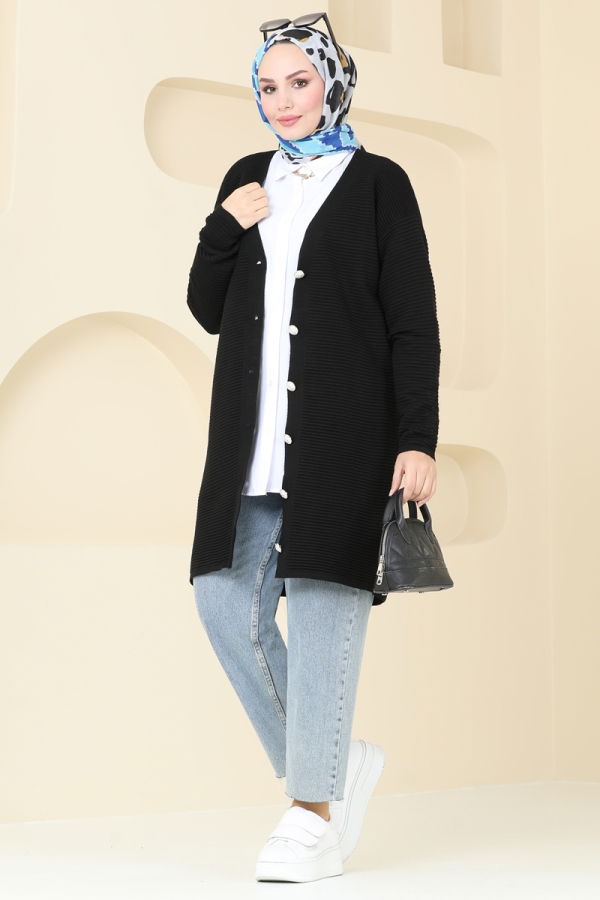 Modaselvim Cardigan/Vest Cardigan 3091BRZ597 Black