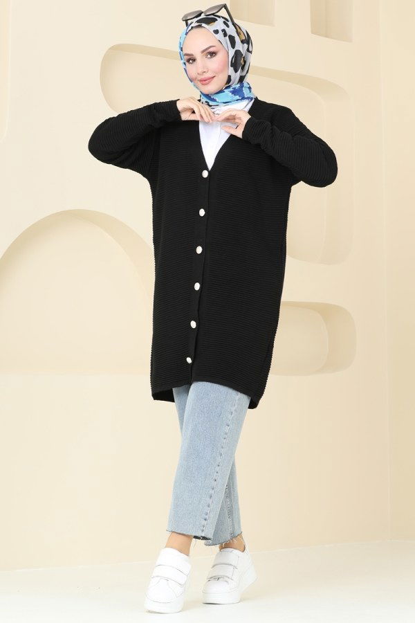 Cardigan 3091BRZ597 Black - 2