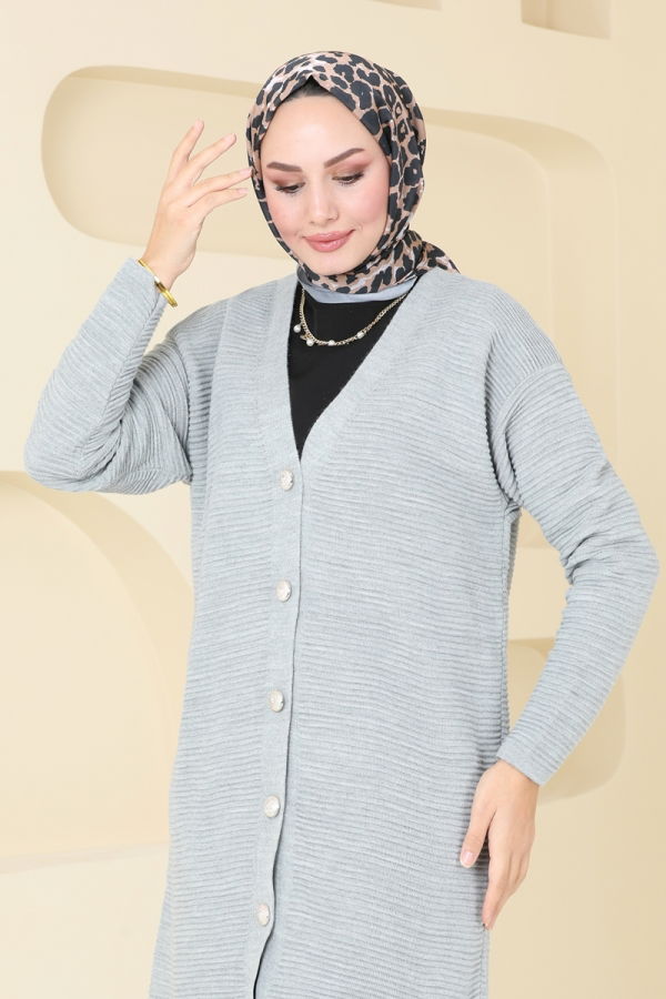 Cardigan 3091BRZ597 Gray - 3