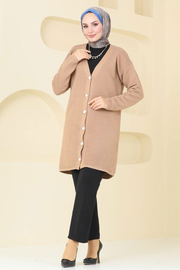 Cardigan 3091BRZ597 Latte - 2