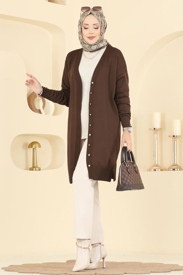 Modaselvim Cardigan/Vest Cardigan 3176UZ662 Brown