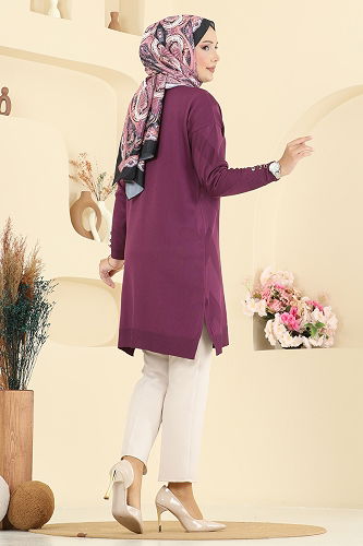 moda selvim سترة خفيفة توتي 3193BRZ597 - Thumbnail