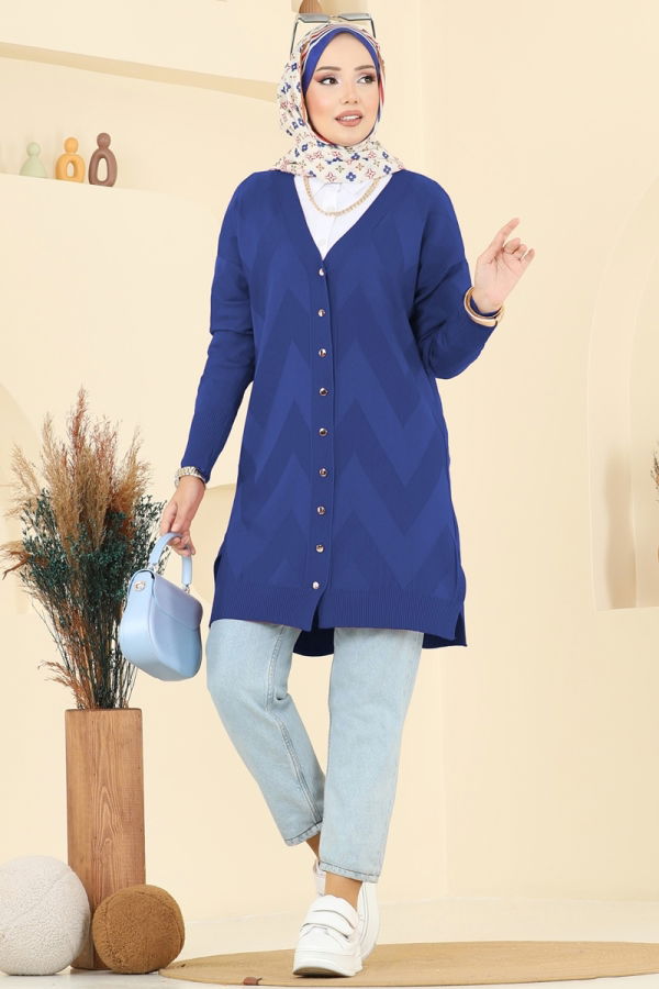 Modaselvim Cardigan/Vest Cardigan 3193BRZ597 Saxe