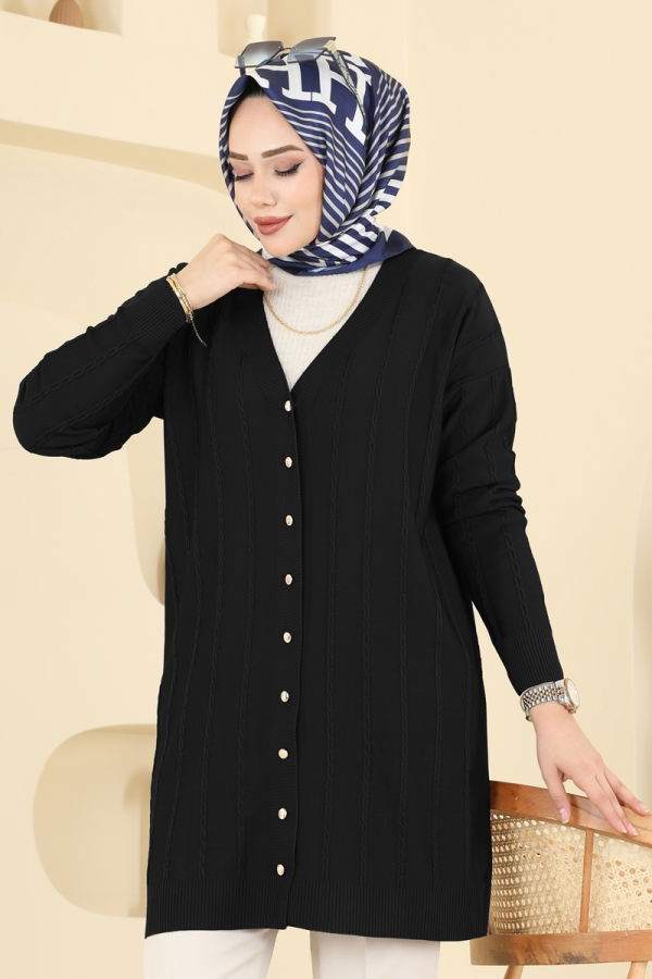 Modaselvim Cardigan/Vest Cardigan 3197UZ662 Black