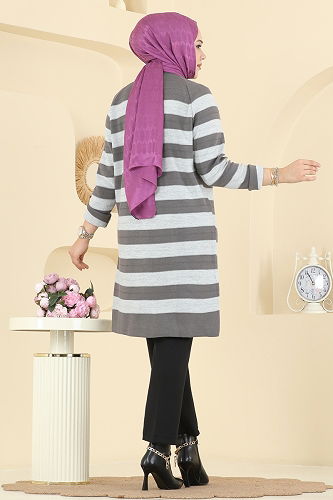 moda selvim Cardigan 3210UZ662 Anthracite - Thumbnail