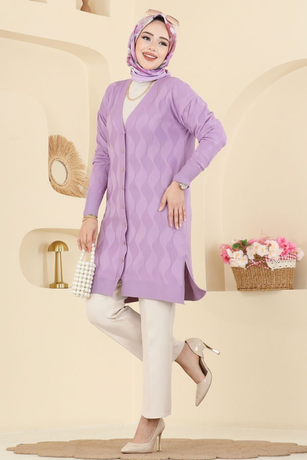Modaselvim Cardigan/Vest Cardigan 3239UZ662 Lilac