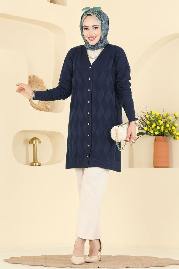 Modaselvim Cardigan/Vest Cardigan 3239UZ662 Navy Blue