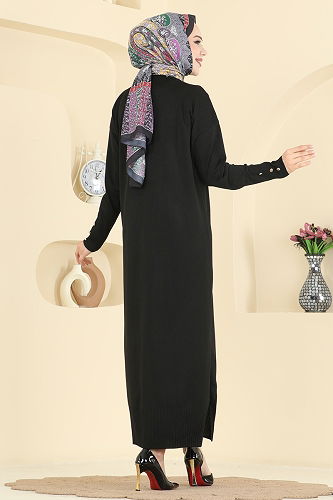 moda selvim Cardigan 3250BRZ597 Black - Thumbnail