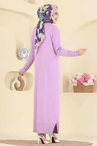moda selvim Cardigan 3250BRZ597 Lilac - Thumbnail