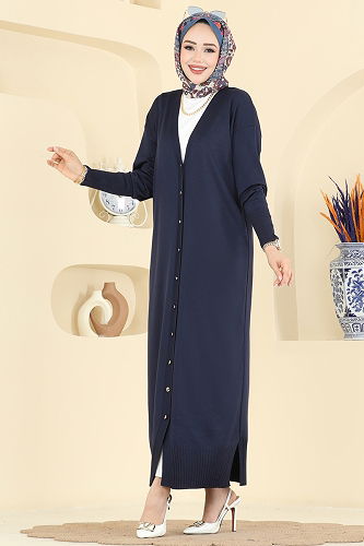 moda selvim Cardigan 3250BRZ597 Navy Blue - Thumbnail