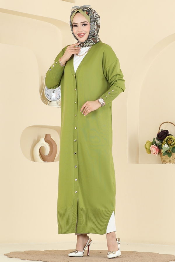 Modaselvim Cardigan/Vest Cardigan 3250BRZ597 Oil Green