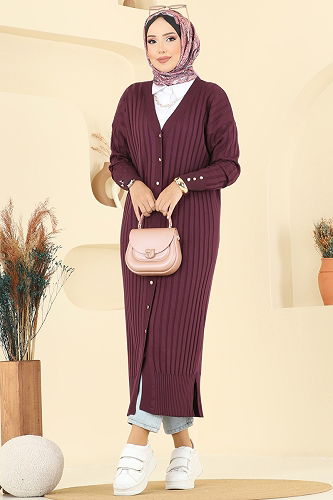 moda selvim سترة خفيفة توتي 3257BRZ597 - Thumbnail