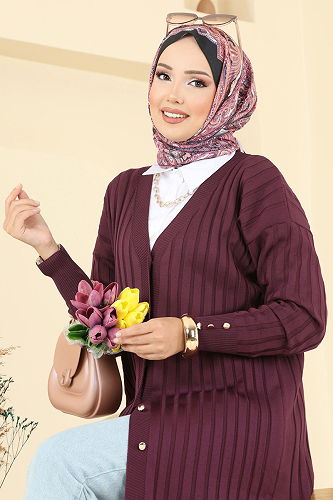 moda selvim سترة خفيفة توتي 3257BRZ597 - Thumbnail