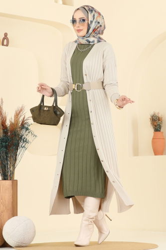 B.R.Z - Cardigan 3257BRZ597 Stone