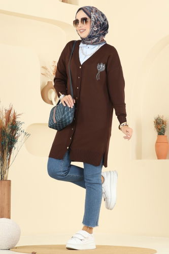 B.R.Z - Cardigan 3260BRZ597 Bitter Brown