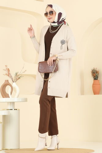 B.R.Z - Cardigan 3260BRZ597 Stone