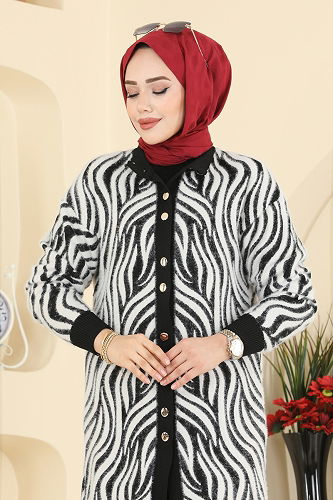 moda selvim Cardigan 3286BRZ597 Black - Thumbnail