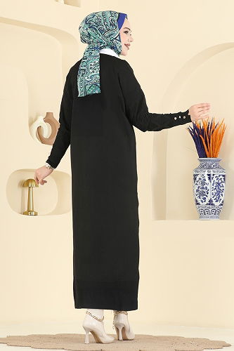 moda selvim سترة خفيفة أسود 3295BRZ597 - Thumbnail