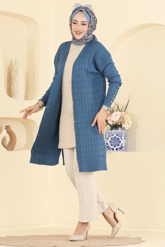 Cardigan 3352NVX1208 Indigo - Moda Selvim