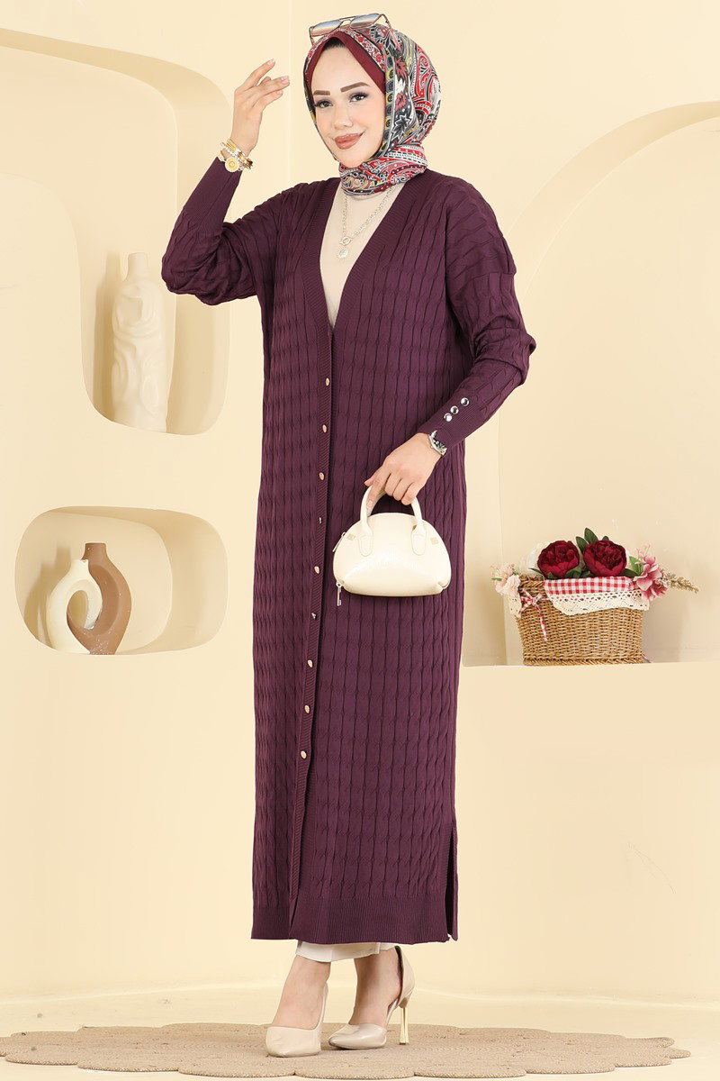 Cardigan 3354NVX1208 Damson - Moda Selvim