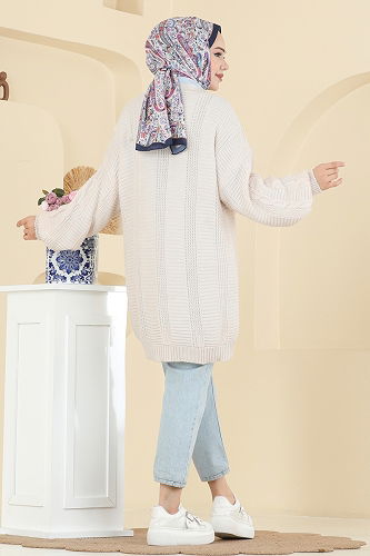 moda selvim سترة خفيفة سكري 341BRZ597 - Thumbnail