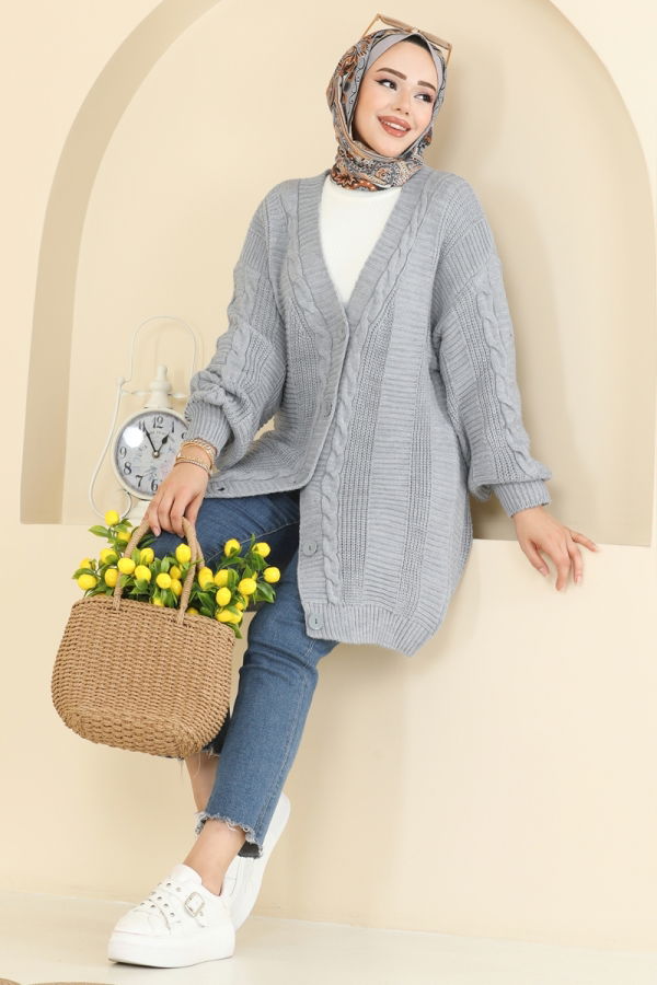 Modaselvim Cardigan/Vest Cardigan 341BRZ597 Gray