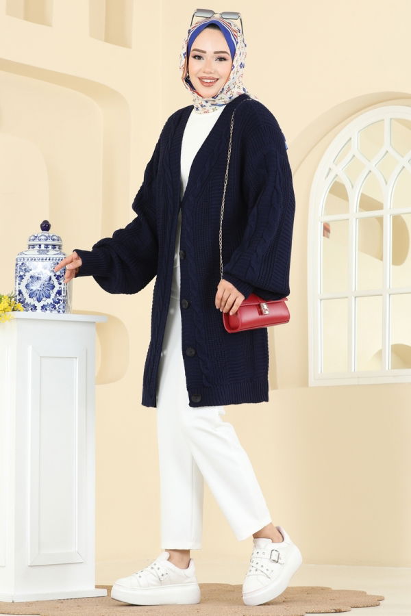 Modaselvim Cardigan/Vest Cardigan 341BRZ597 Navy Blue