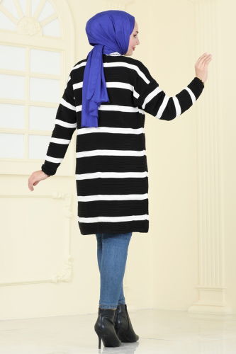 moda selvim Cardigan 4213KL398 Black - Thumbnail