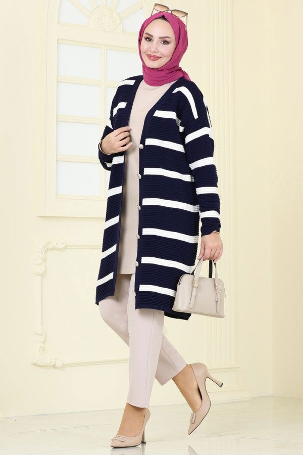 Cardigan 4213KL398 Navy Blue - 2