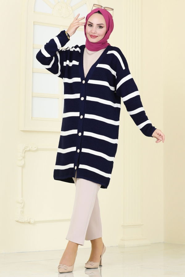 Cardigan 4213KL398 Navy Blue - 1