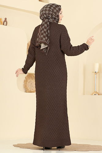 moda selvim سترة خفيفة بني 4278BRZ597 - Thumbnail