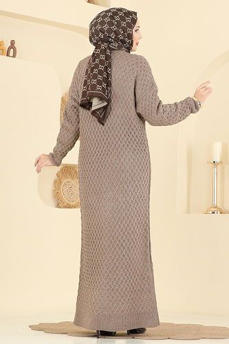 moda selvim Cardigan 4278BRZ597 Dark Vision - Thumbnail