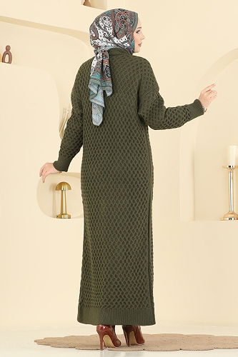 moda selvim سترة خفيفة اخضر عفني 4278BRZ597 - Thumbnail