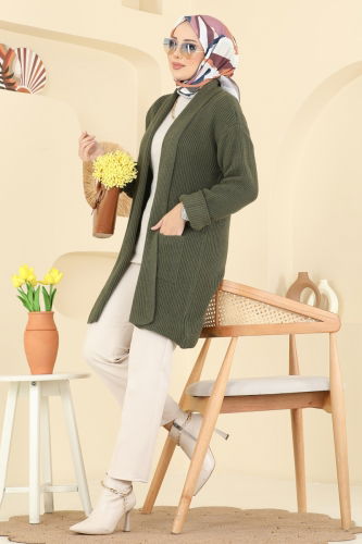 B.R.Z - Cardigan 4442BRZ597 Khaki
