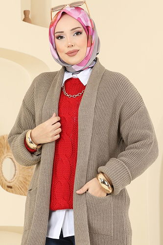 moda selvim Cardigan 4442BRZ597 Vision - Thumbnail